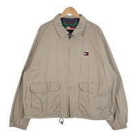 90-00's TOMMY HILFIGER トミーヒルフィガー ジップアップ コットン ブルゾン ジャケット ベージュ Size XXL 福生店