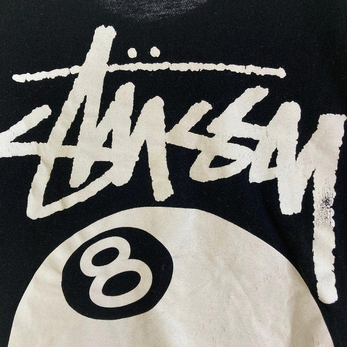 STUSSY ステューシー 8ボール プリント Tシャツ ブラック sizeM 瑞穂店