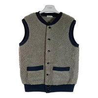 HELLER'S CAFE ヘラーズカフェ フリース パイルベスト 1920's Utica Gray-Navy Old Fleece Pile Vest グレー size42 瑞穂店