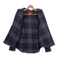 SUPREME シュプリーム 23SS Shadow Plaid Flannel Shirt シャドウ チェックフランネルシャツ ボタンダウン ブラック Size S 福生店