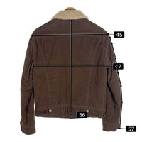 SUGAR CANE シュガーケーン CORDUROY SHORT RANCH JACKET コーデュロイ ショート ランチジャケット ブラウン SC13074 Size S 福生店