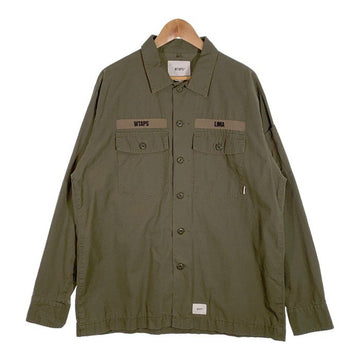 WTAPS ダブルタップス 20SS BUDS LS SHIRTS RIPSTOP リップストップ ミリタリーシャツ オリーブ 201BRDT-SHM02 Size 3 福生店