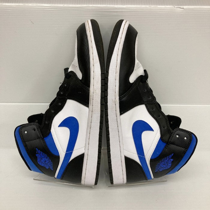 NIKE AIR JORDAN 1 MID ナイキ エア ジョーダン 1 ミッド 554724-140 スニーカー 黒×白×青  ブラック×ホワイト×ブルー size29.0cm 瑞穂店