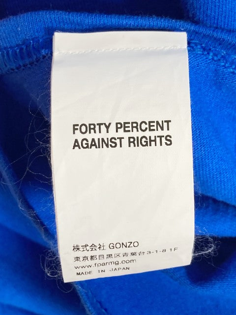 FORTY PERCENT AGAINST RIGHTS フォーティーパーセントアゲインストライツ Tシャツ ブルー sizeXL 瑞穂店