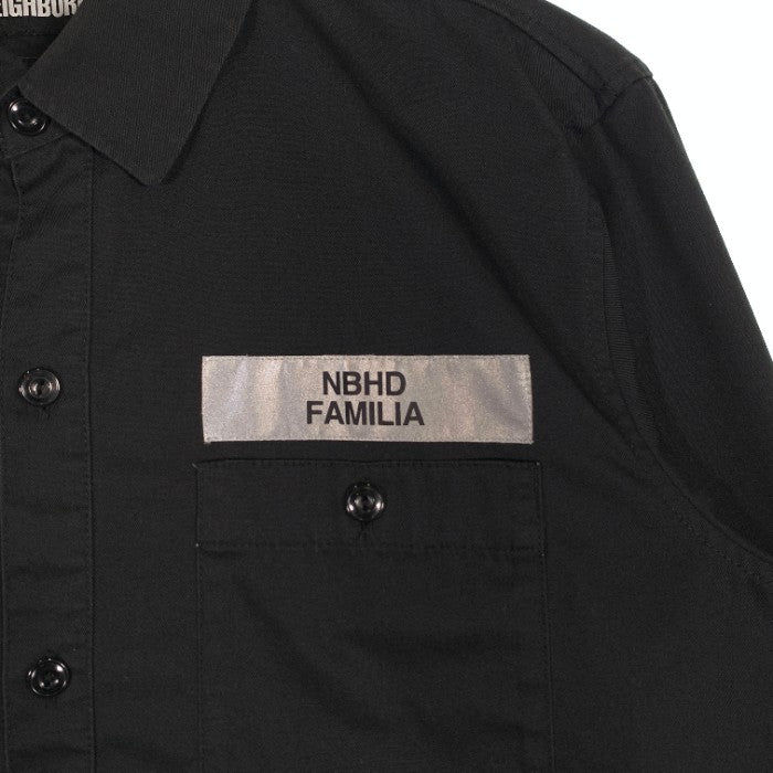 NEIGHBORHOOD ネイバーフッド CLASSIC WORK EC-SHIRT クラシックワークシャツ リフレクター ブラック Size M  福生店