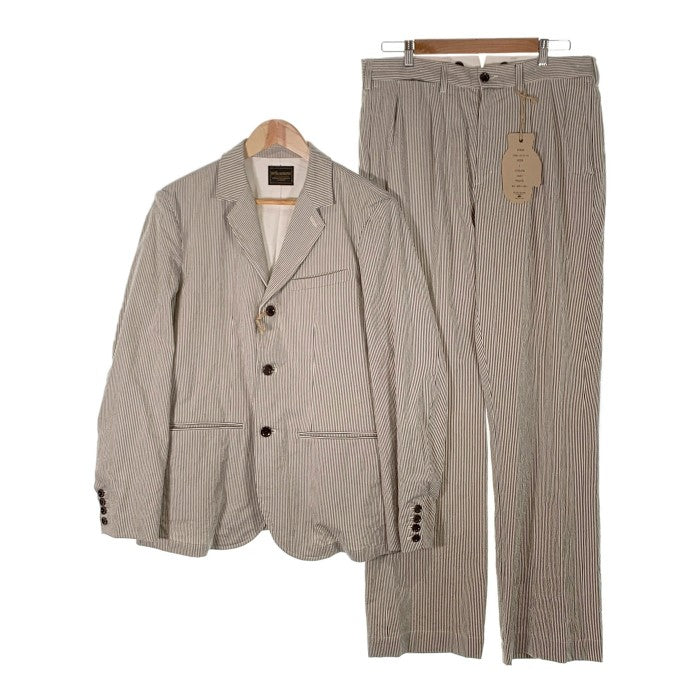 BY GLADHAND バイグラッドハンド 19SS Imperial Jacket Pants ストライプジャケット スラックス セット アイボリー BYGH-19-SS-15 Size L 福生店