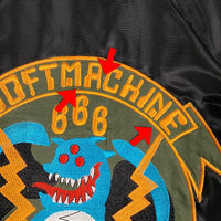 The Soft Machine ソフトマシーン SM ARKANSAS BOA COACH JACKET コーチジャケット ワッペン 内ボア ブラック Size S 福生店