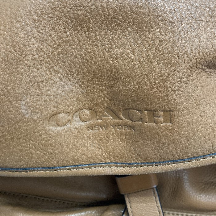 COACH コーチ F72305 巾着型 リュック バックパック レザー ブラウン 瑞穂店