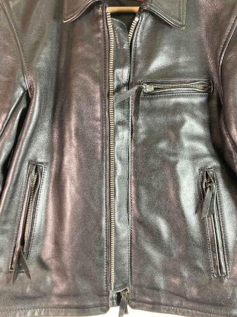 KADOYA カドヤ レザージャケット シングルライダース ASV1  ステアハイド 日本製 ブラック  size40 瑞穂店