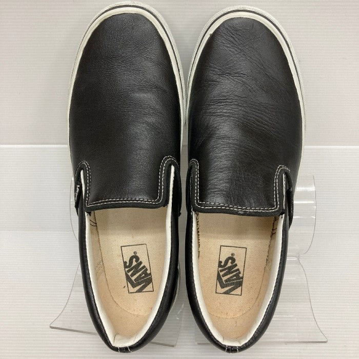 VANS バンズ slip-on スリッポン オールレザー ブラック size27.5cm 瑞穂店