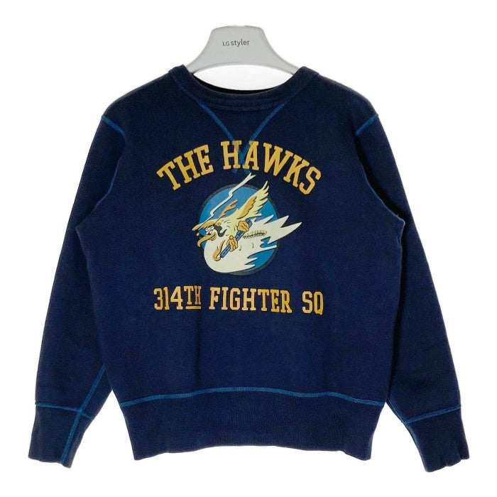 BUZZ RICKSON'S バズリクソンズ  BR64678 THE HAWKS プリントスウェット ネイビー sizeS 瑞穂店