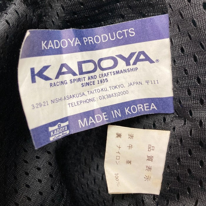 KADOYA カドヤ KFXA-519 レザー プロテクター ライディング パンツ 牛革 ブラック sizeL 瑞穂店