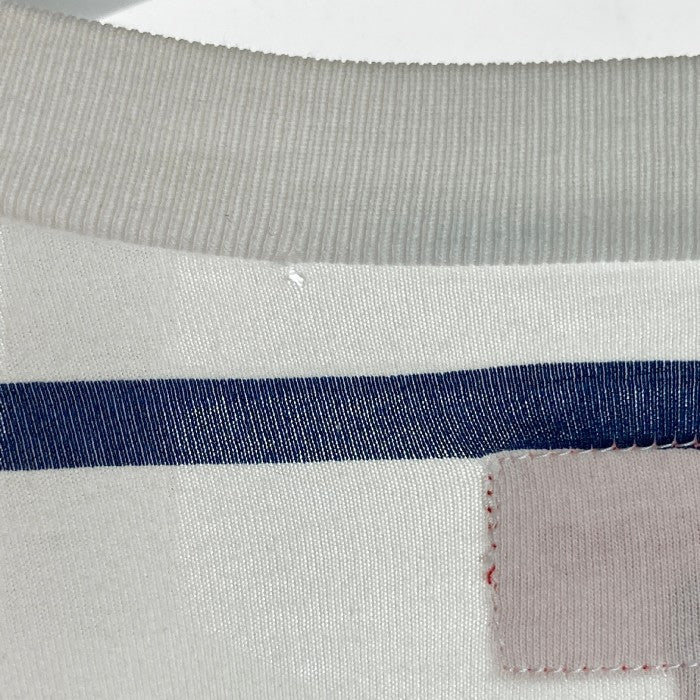 SUPREME シュプリーム 16SS Painted Stripe L/S Tee ボーダー センターロゴ 長袖  カットソー ロンT ホワイト sizeM 瑞穂店