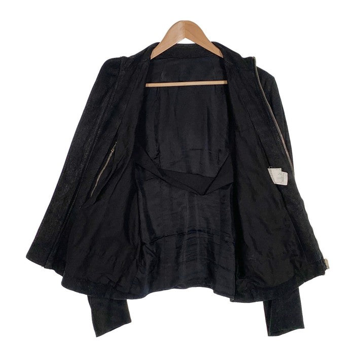 Rick Owens リックオウエンス Lamb Skin Destroy Leather Jacket ラムスキン デストロイ レザージャケット ブラック Size 48 福生店