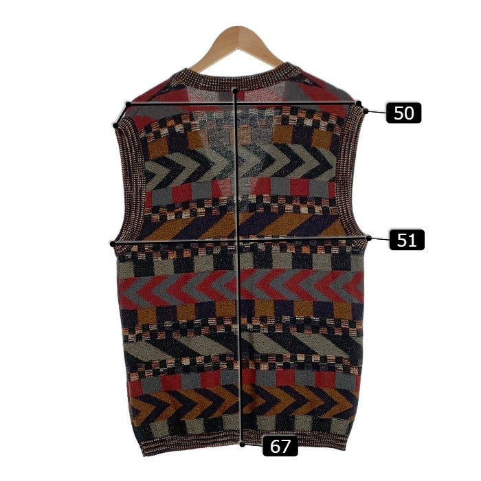 MISSONI ミッソーニ CASHMERE VEST カシミヤ ニットベスト Vネック マルチ Size 48 福生店