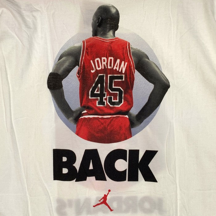 90's NIKE ナイキ Michael Jordan マイケルジョーダン JORDAN’S BACK 45 Tee プリントTシャツ ホワイト  USA製 デッドストック ① Size XL 福生店