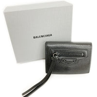 BALENCIAGA バレンシアガ ミニウォレット 三つ折り財布 カーフ 牛革 型 