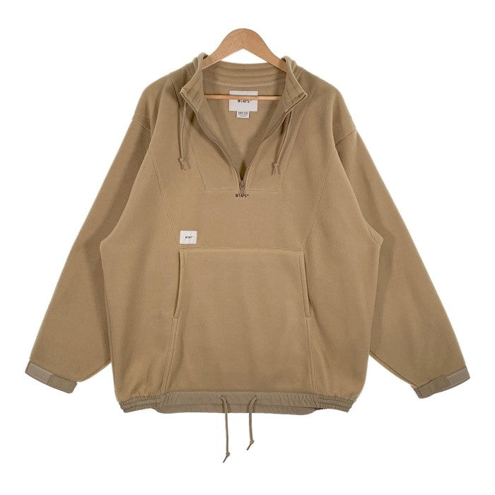 WTAPS ダブルタップス 21AW TERRITORY PULL OVER ハーフジップ プルオーバー フリスジャケット ベージュ 212ATDT-CSM31 Size 3 福生店