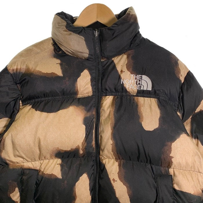 SUPREME シュプリーム 21AW THE NORTH FACE ノースフェイス Bleached Denim Print Nuptse Jacket ブリーチデニムプリント ヌプシジャケット ダウン ブラック ND52100I Size M 福生店