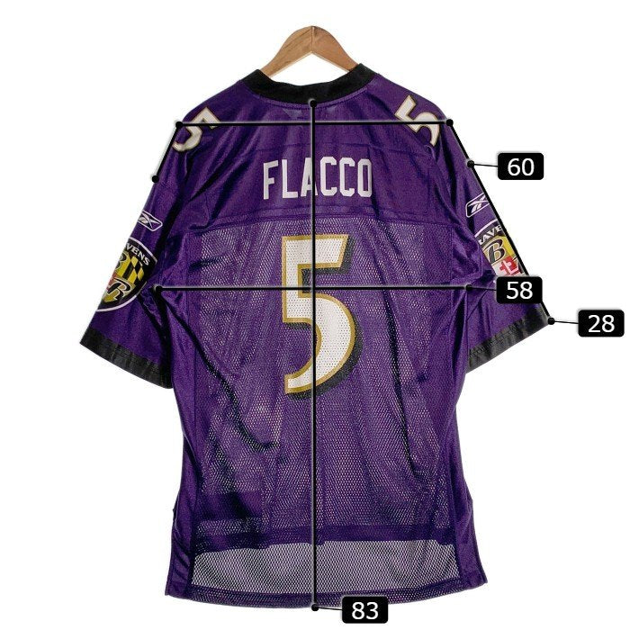 Reebok リーボック NFL RAVENS FLACCO ゲームシャツ パープル Size L 福生店