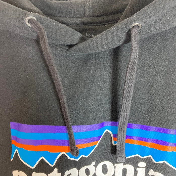 PATAGONIA パタゴニア ロゴプリント プルオーバーパーカー ブラック sizeM 瑞穂店