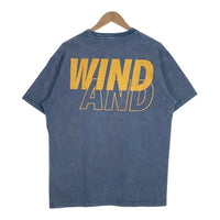 WIND AND SEA ウィンダンシー 23SS CRACK-P-DYE S/S Tee クラックプリント Tシャツ ブルー Size L 福生店