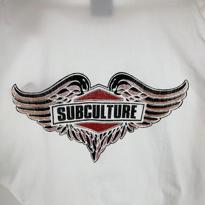 SUBCULTURE サブカルチャー 23AW FEATHER EMBLEM LONGSLEEVE T-SHIRT フェザーエンブレム ロングスリーブTシャツ ホワイト Size 3 福生店