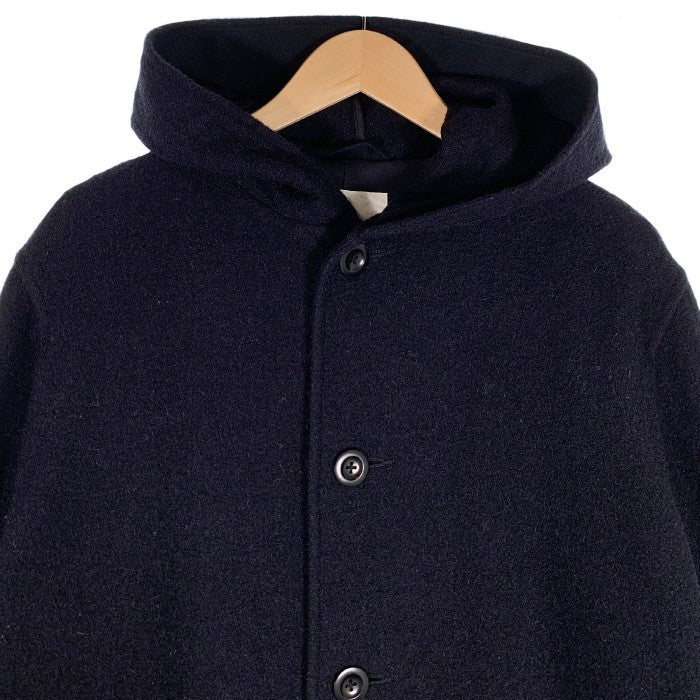 MHL. エムエイチエル マーガレットハウエル 17AW Hooded Melton Coat フードメルトンコート ネイビー Size M 福生店