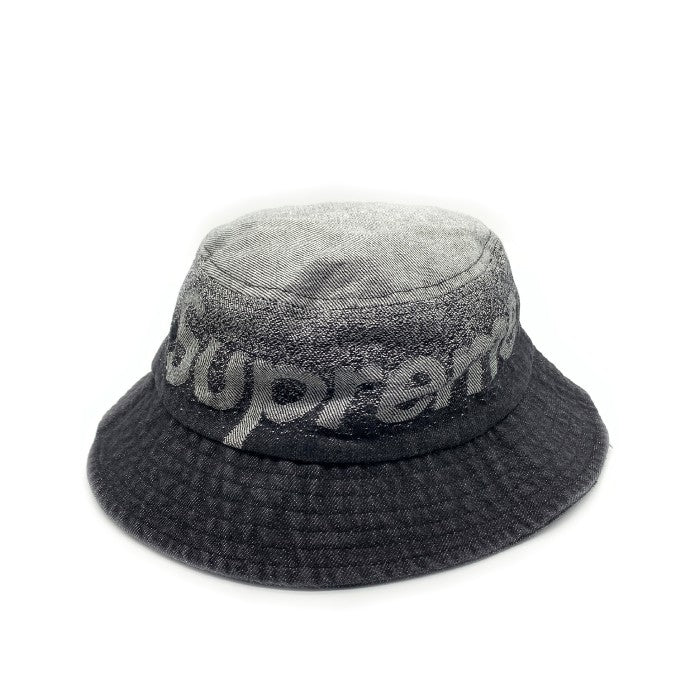 SUPREME シュプリーム 22SS Fade Jacquard Denim Crusher フェードジャガード デニムクラッシャーハット ブラック Size M-L 福生店