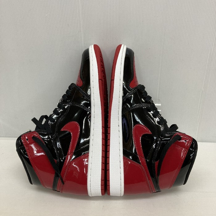 NIKE ナイキ Air Jordan 1 High OG Patent Bred エアジョーダン1 ハイ OG パテント ブレッド 555088-063 赤黒 size27.5cm 瑞穂店