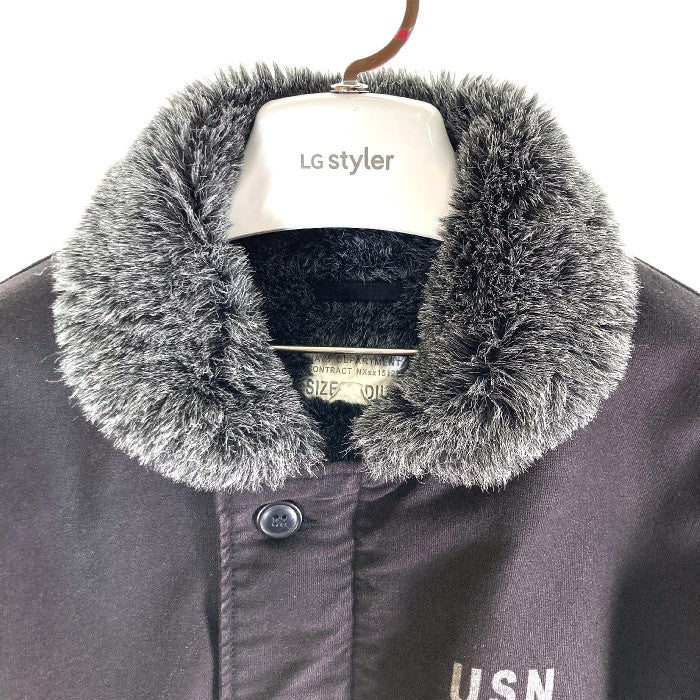 YMCLKY ワイエムシーエルケーワイ N-1・NAVY DEPARTMENT・CONTRACT NXsx 15122 40s復刻 ジャングルクロス  裏ボア USN 米海軍デッキジャケット ブラック sizeM 瑞穂店