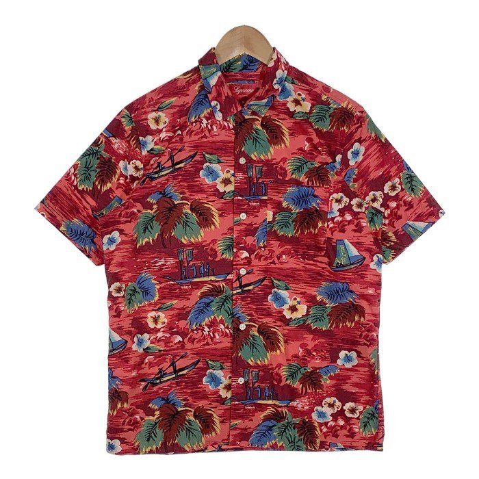 SUPREME シュプリーム 12SS Hawaiian Shirt ハワイアンシャツ レッド 半袖 コットン Size M 福生店