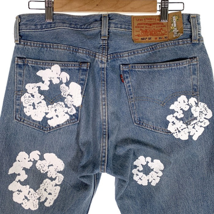 DENIM TEARS デニムティアーズ LEVI'S リーバイス 501 DT Wreath Jean リースプリント デニムパンツ インディゴ Size 31×32 福生店