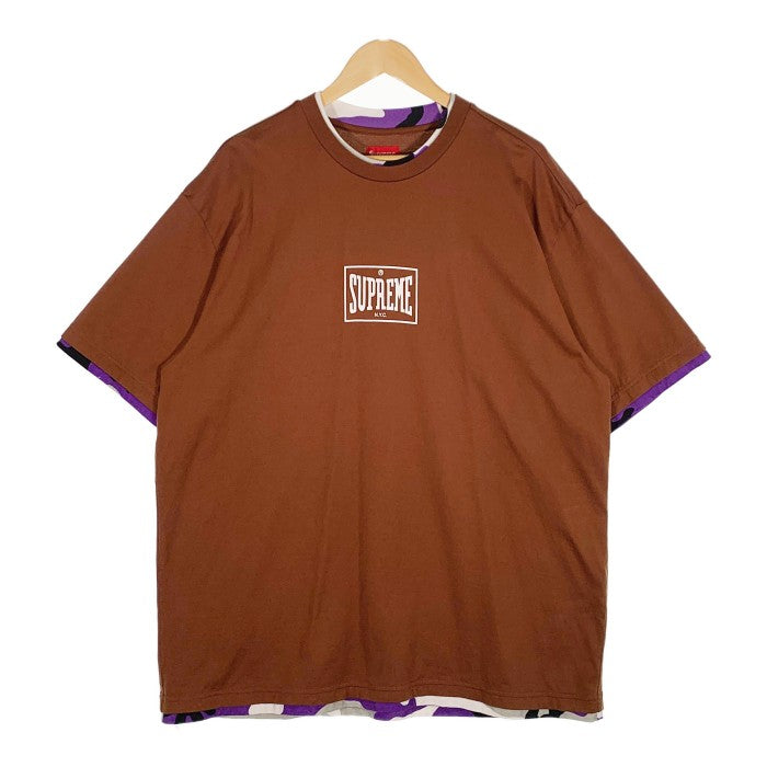 SUPREME シュプリーム 22SS Layered S/S Top レイヤード ショートスリーブトップ Tシャツ ブラウン Size XL 福生店