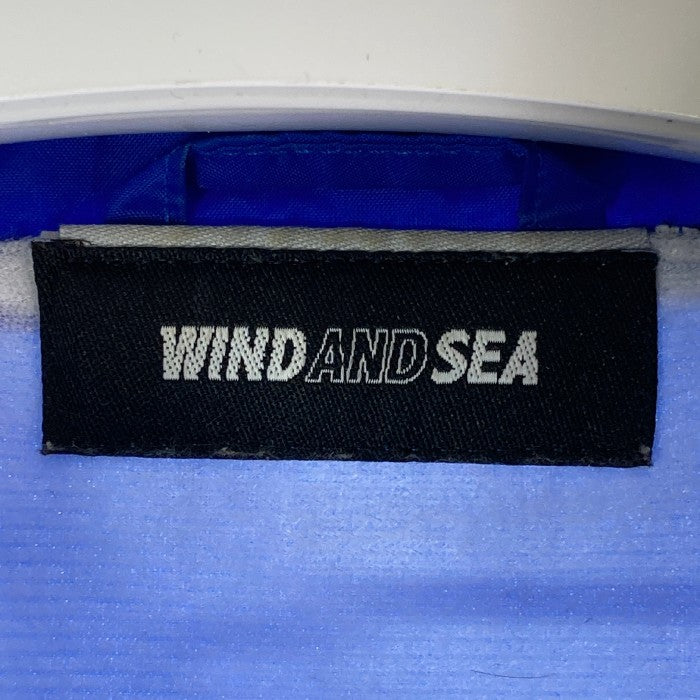 WIND AND SEA ウィンダンシー ロゴ コーチジャケット WDS-JK-09 ブルー sizeL 瑞穂店