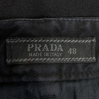 PRADA プラダ チノトラウザー パンツ コットン センタープリーツ ブラック Size 48 福生店