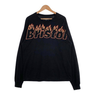 F.C.R.B. エフシーレアルブリストル 19SS FIRE BRISTOL L/S BIG TEE ファイヤーブリストル ロングスリーブ ビッグ Tシャツ ブラック FCRB-19061 Size S 福生店