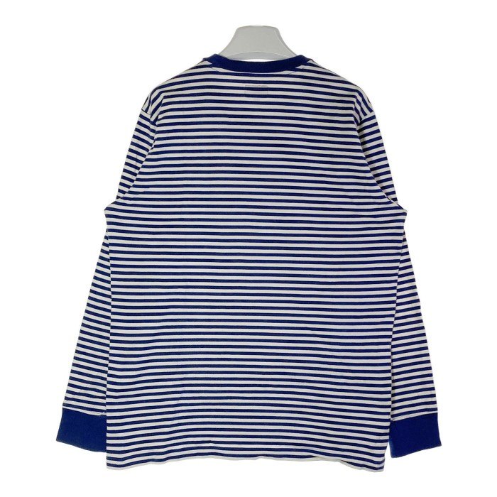 SUPREME シュプリーム 15AW STRIPED LOGO ストライプロゴ ロンT ネイビー sizeL 瑞穂店