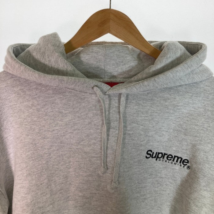 SUPREME シュプリーム 23SS Worldwide Hooded Sweatshirt スェットパーカー グレー sizeL 瑞穂店