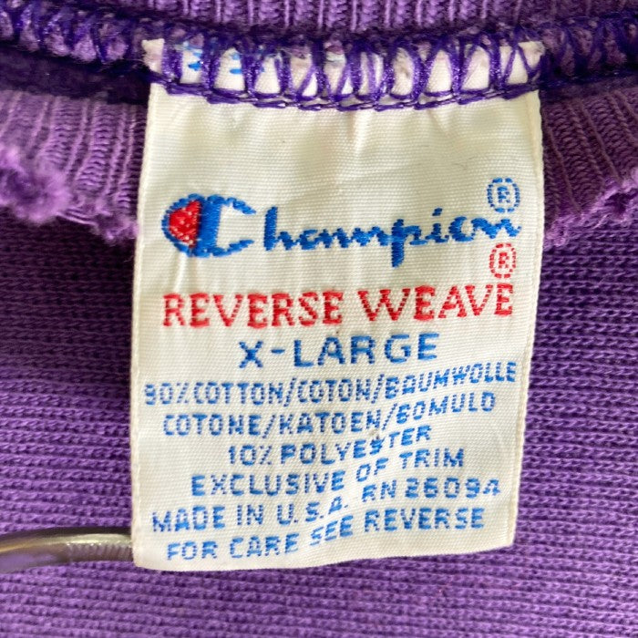 CHAMPION チャンピオン Reverse Weave リバースウィーブ スウェット パープル sizeXL 瑞穂店