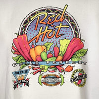 80-90's Red Hot Chili Peppers レッドホットチリペッパーズ プリント スウェットクルーネックトレーナー ホワイト USA製 Size L 福生店