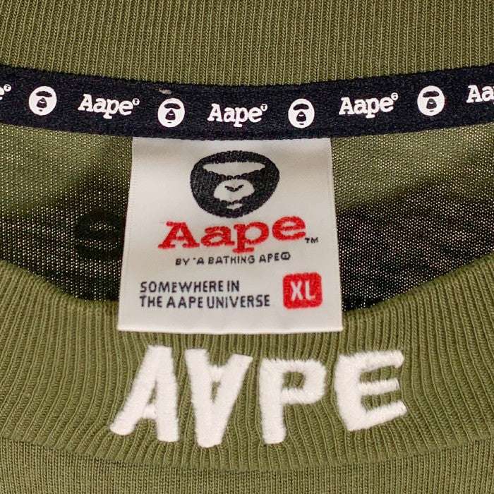 AAPE BY A BATHING APE エーエイプ ロングスリーブTシャツ プリント オリーブ Size XL 福生店
