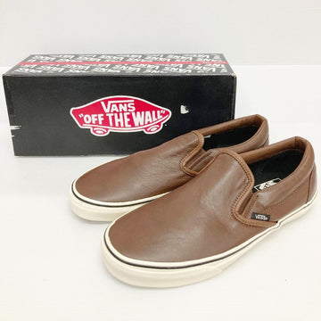 VANS バンズ Classic slip-on クラシック スリッポン Aged leather エイジドレザー  VN-0QFD75J ブラウン size27.5cm 瑞穂店