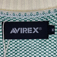 AVIREX アヴィレックス COTTON KNIT CARDIGAN CIRCLE LOGO サークルロゴ コットンカーディガン ホワイト sizeM 瑞穂店