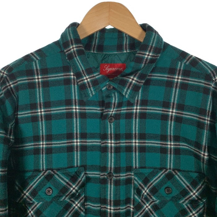 SUPREME シュプリーム 19AW Quilted Arc Logo Flannel Shirt ...