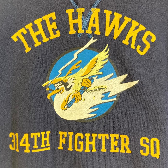 BUZZ RICKSON'S バズリクソンズ  BR64678 THE HAWKS プリントスウェット ネイビー sizeS 瑞穂店