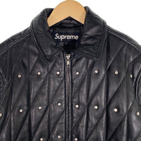 SUPREME シュプリーム 18AW Quilted Studded Leather Jacket キルト スタッズ レザージャケット 中綿 ブラック Size S 福生店