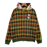 A BATHING APE アベイシングエイプ 08AW チェック柄 パンダ フルジップパーカー 伊勢丹限定 Size L 福生店