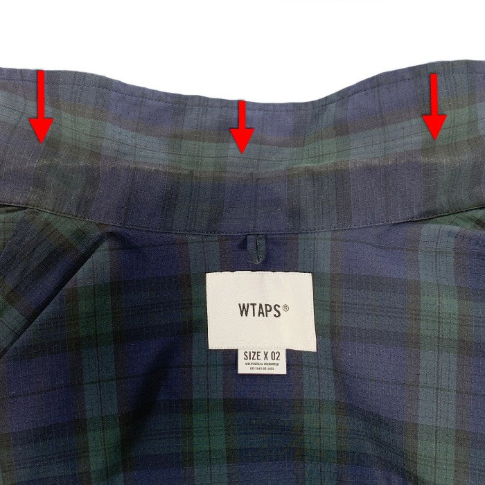 WTAPS ダブルタップス 21SS LS/COPO RIPSTOP TEXTILE COOLMAX 長袖シャツ リップストップ テキスタイル Size 02 福生店