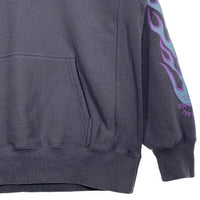 HIDE AND SEEK ハイドアンドシーク Flame Hooded Sweat Shirts フレイムプリント スウェットパーカー ブルー HC-090622 Size L 福生店